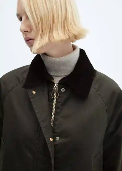 Abrigo Parka Niagara Khaki Talla M Mujer Mango
