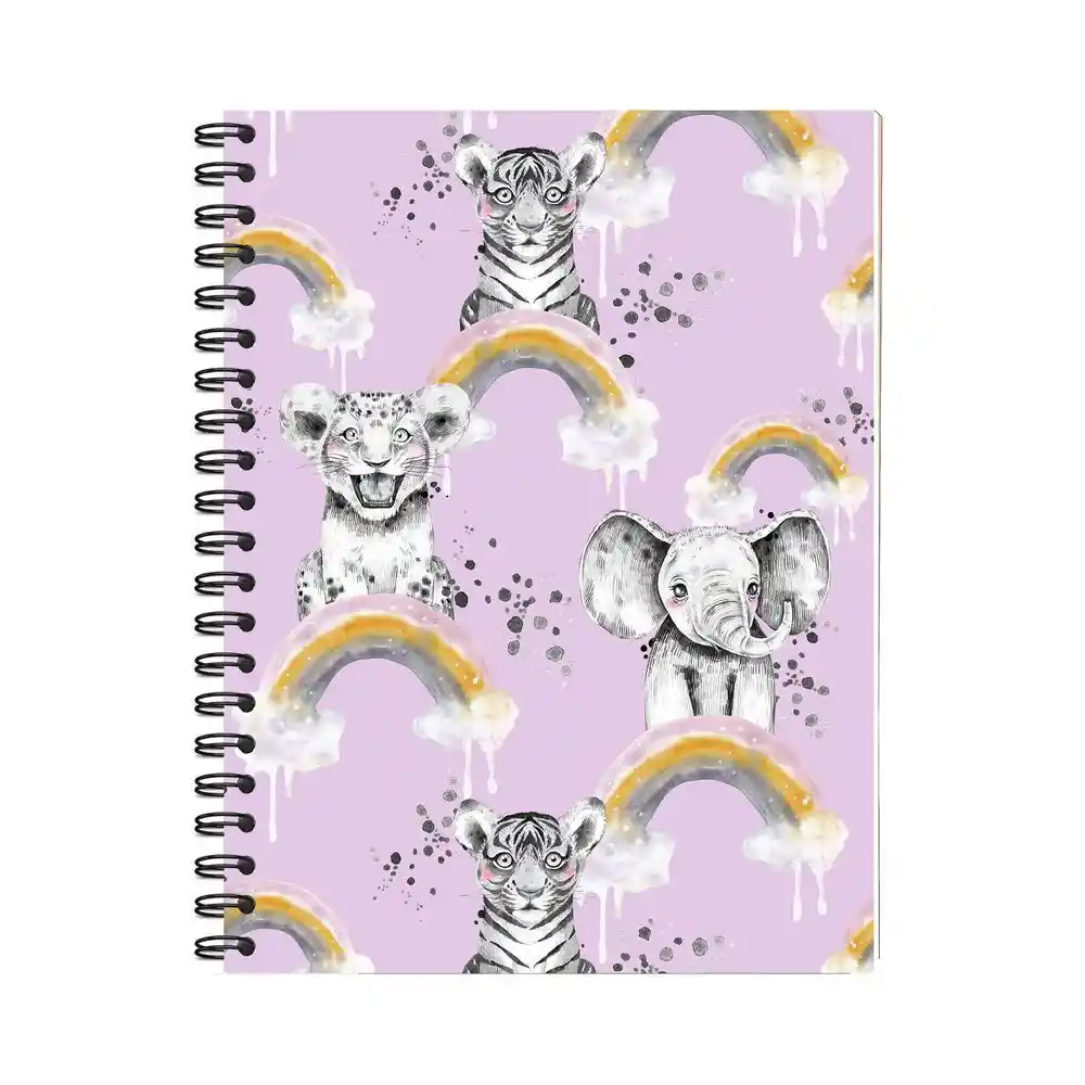 Finlandek Cuaderno Argollado Rayado Grande 80 Hojas 