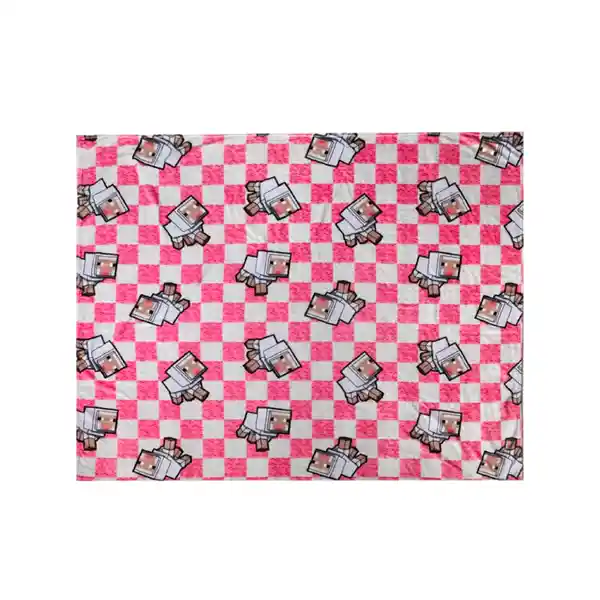 Manta Serie Minecraft Rosa Miniso