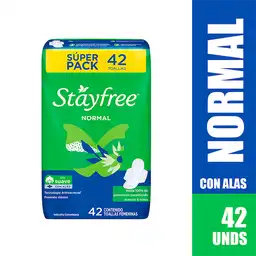  Toalla Higienica  Stayfree  Normal Alas 42 Und 