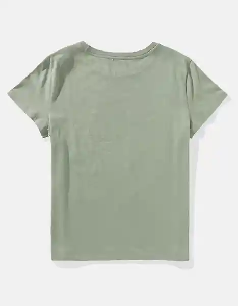 Camiseta Mujer Verde Talla X-Small American Eagle 9593341