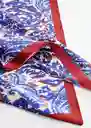 Pañuelo Cachemir Azul Talla 99 Mujer Mango
