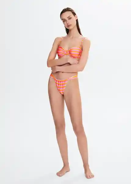Top Bikini Funky1 Fucsia Talla XS Mujer Mango