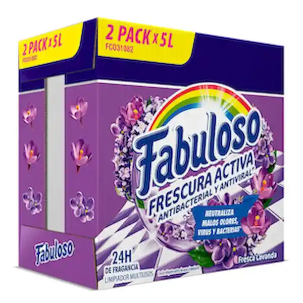 Fabuloso Limpiador Multiusos Antibacterial Aroma Fresca Lavanda 