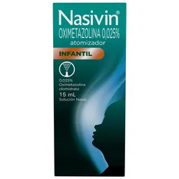 Nasivin Solución Nasal Infantil limpia y humecta rápidamente atomizador con 15ml