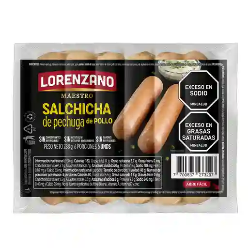 Salchicha de Pechuga de Pollo Maestro