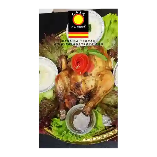 Pollo asado al vino entero