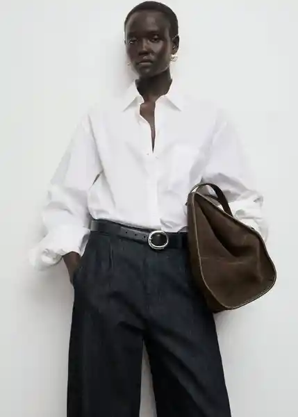 Pantalón Loise Negro Talla 40 Mujer Mango