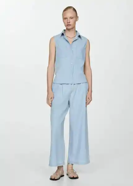 Camisa Ten-H Tejano Claro Talla L Mujer Mango