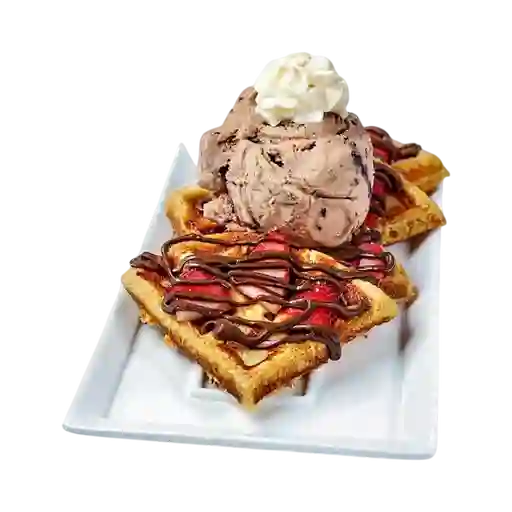 Waffles con Gelato