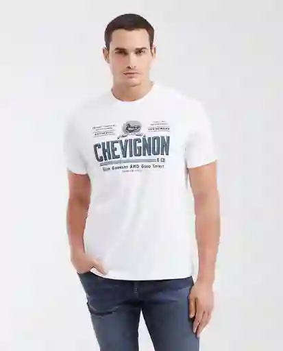 Camiseta Spirit Masculino Blanco 0 Claro Talla XL Chevignon