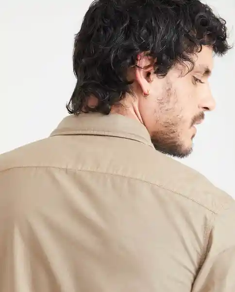 Camiseta Spread Neck Masculino Crudo Beige Claro T. XL Chevignon