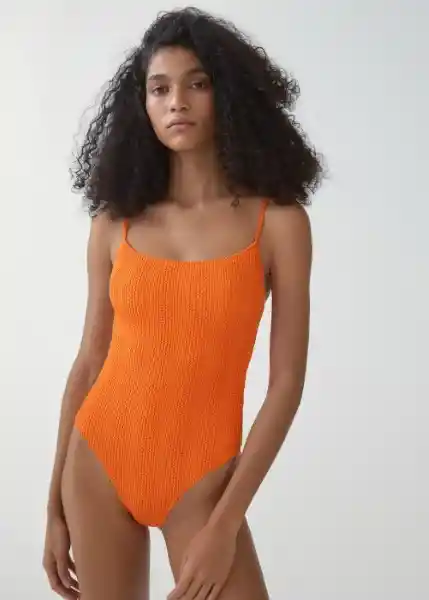 Short Bañador Ocean Naranja Talla L Mujer Mango