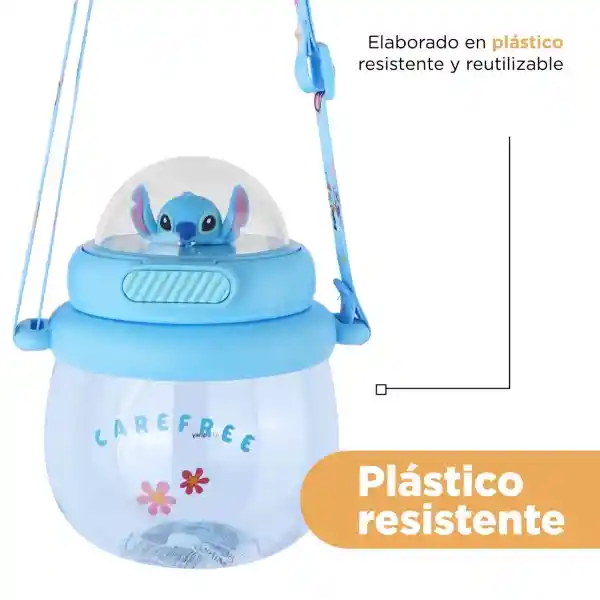 Botella Plástico Con Correa Ilo & Stitch Stitch 800 mL Miniso