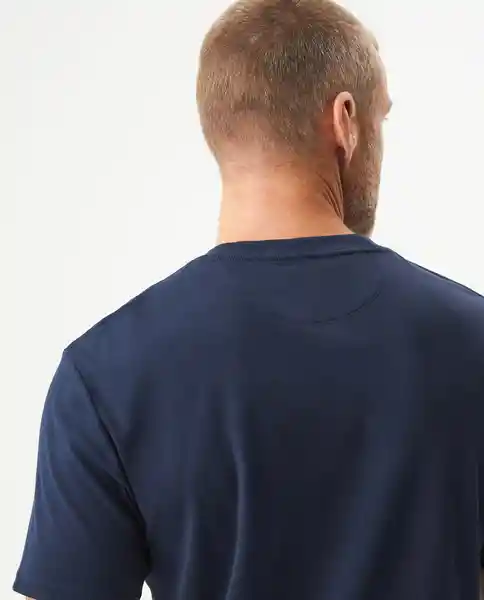 Camiseta Circle Embroidery Azul Dark Ultraoscuro L Chevignon