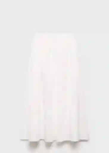 Falda Paulina Blanco Talla 40 Mujer Mango