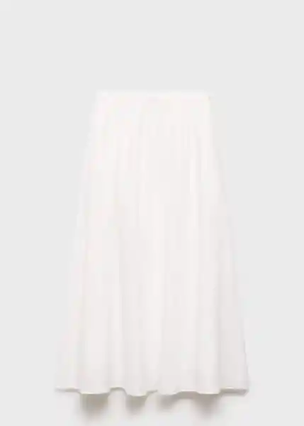 Falda Paulina Blanco Talla 40 Mujer Mango