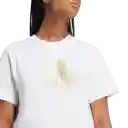 Adidas Camiseta T Met Manga Corta Lifestyle Mujer Blanco Talla L