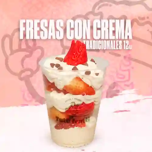 Fresas con crema (12 oz)