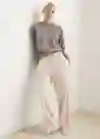 Pantalón Pijama Pilo Marfil Talla M Mujer Mango