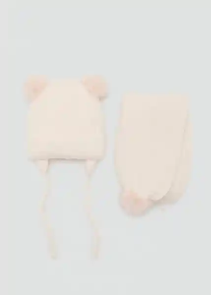 Gorro Pompón Arena Talla 57 Niñas Mango