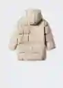 Abrigo Anorak Amerlong Vainilla Talla 09 Niños Mango
