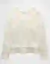 Suéter Tejido Mujer Blanco Talla: SMALL 1386100 American Eagle