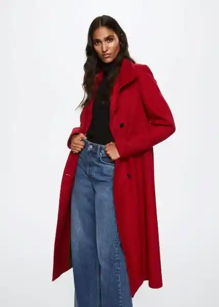 Abrigo Sirenita Rojo Talla M Mujer Mango