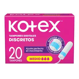 Tampones Digitales Kotex Medio 20 Unidades