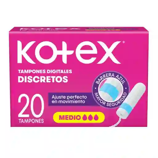Tampones Digitales Kotex Medio 20 Unidades