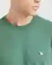 Camiseta Cuello Masculino Verde Mirto Oscuro Talla L Chevignon