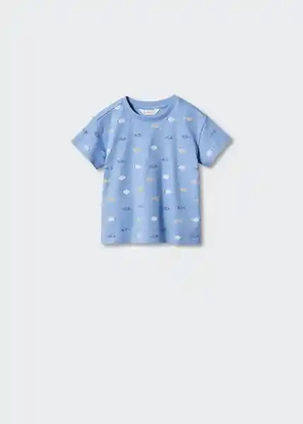 Camiseta Peces Azul Talla 71 Niños Mango