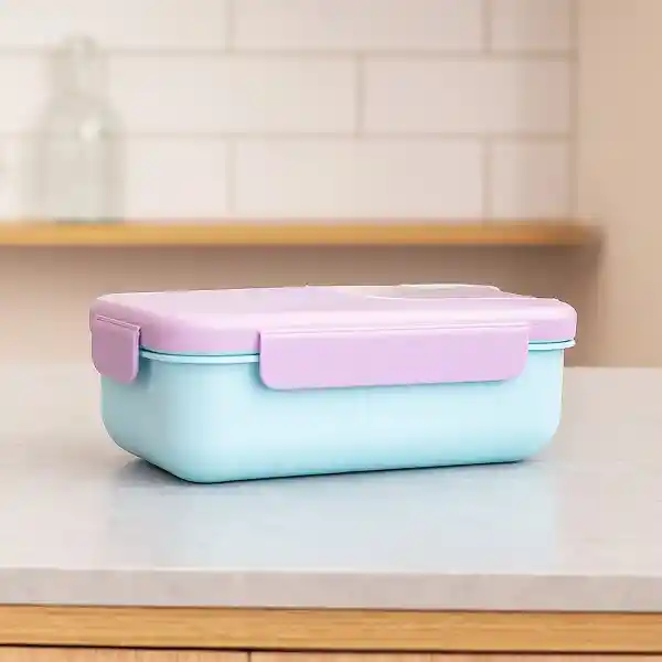 Contenedor Para Alimentos Serie Dreamy Morado y Azul Miniso