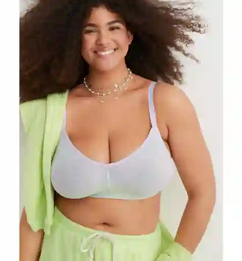 Bralette Blanco y Lila Small American Eagle