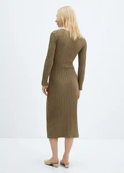 Vestido Africa Khaki Talla 24 Mujer Mango