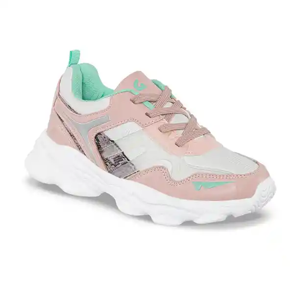 Los Gomosos Tenis Gorod Mujer y Niña Rosa Blanco Talla 32