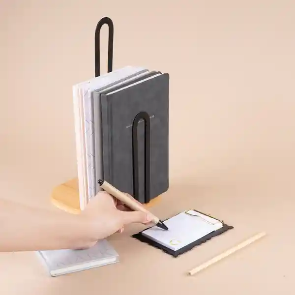 Libreta Portapapeles Serie Silver Gray Miniso