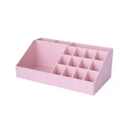 Organizador Plástico de Maquillaje Compartimentos Rosa Miniso