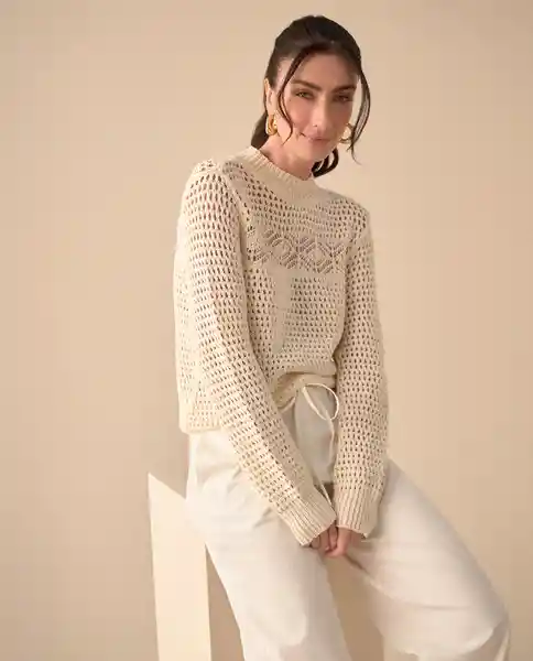 Suéter Crudo Vainilla Claro Talla Talla L 661G215 Esprit