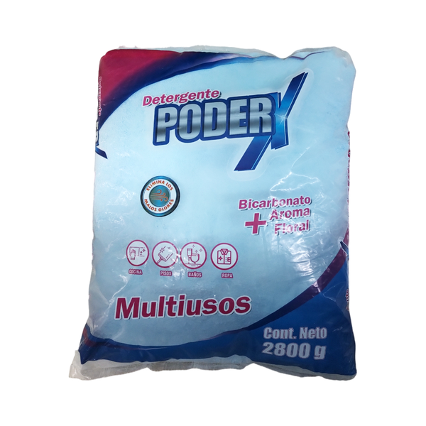 Poder X Detergente en Polvo Floral 2800 g