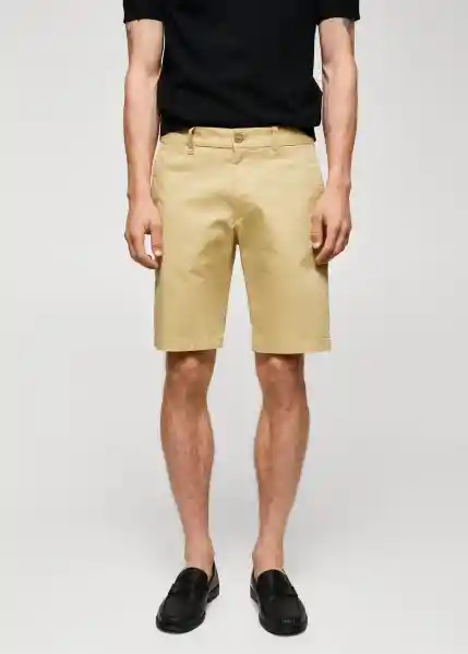 Bermuda Gracia Ocre Talla 36 Hombre Mango