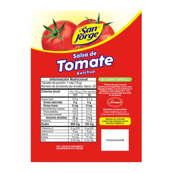 Salsa de Tomate San Jorge Doypack x 380gr