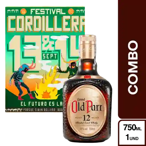 Combo Cordillera Festival Ga Sabado + Old Parr Whisky 12 Años