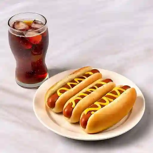 Combo 3 Perros Tradicionales + Postobon 1L