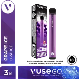 Vaporizador Vuse Go 500 Grape Ice 34Mg Paquetex1Und