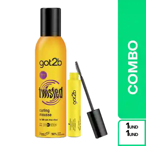 Combo Got2B Espuma Moldeadora Twisted + Gel Para Cejas Glued