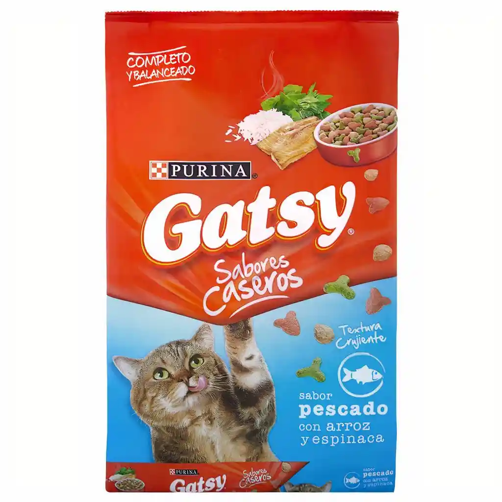 Gatsy Alimento para Gato Pescado con Arroz y Espinaca 