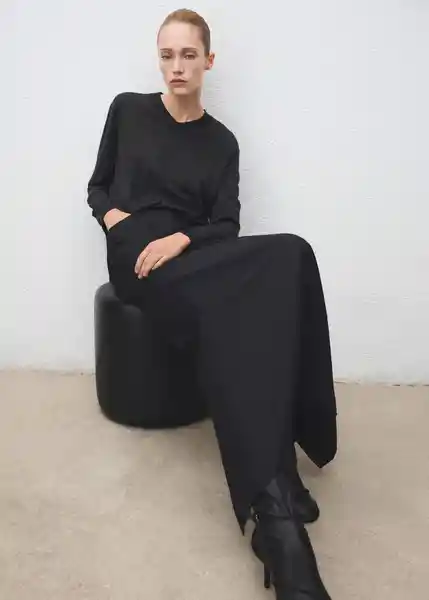 Saco Jersey Milo Antracita Talla M Mujer Mango