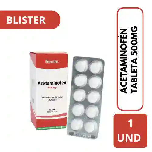 Genfar Acetaminofén Blister (500 mg)