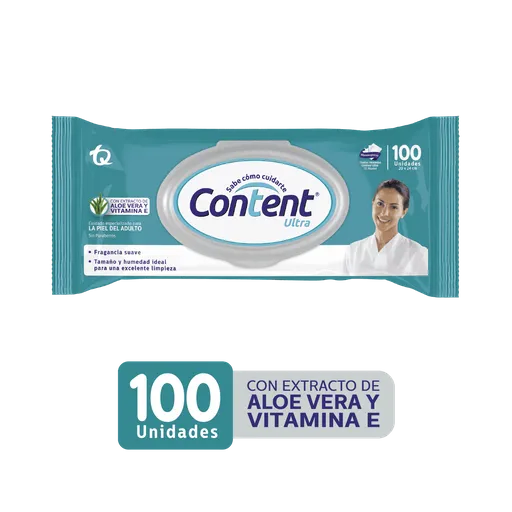 Content Toallas Húmedas con Vitamina E 